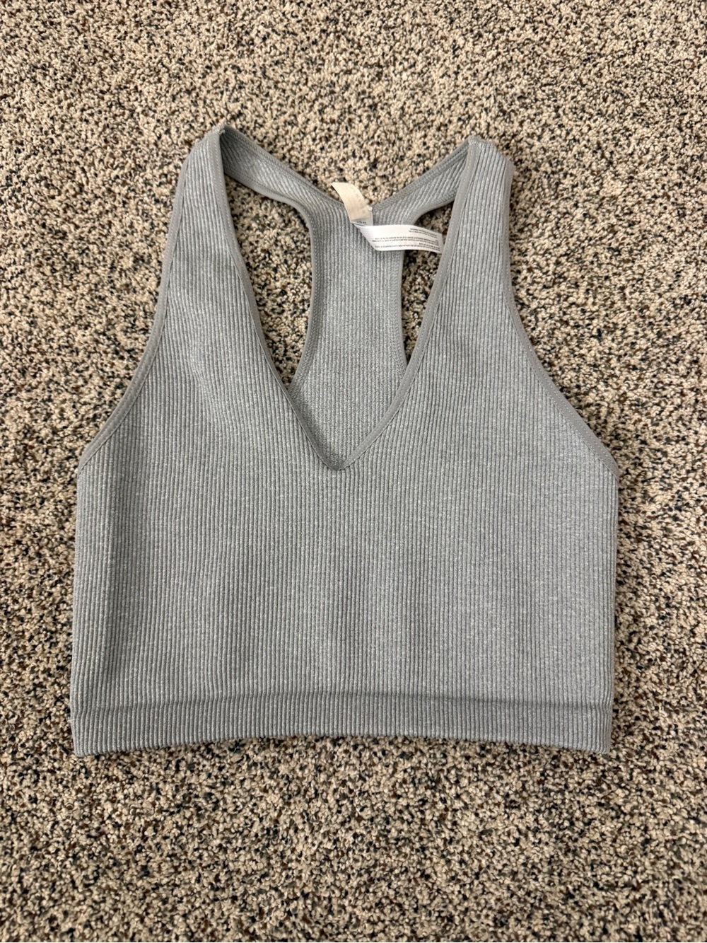 Free People Cropped Racerback Ribbed Tank